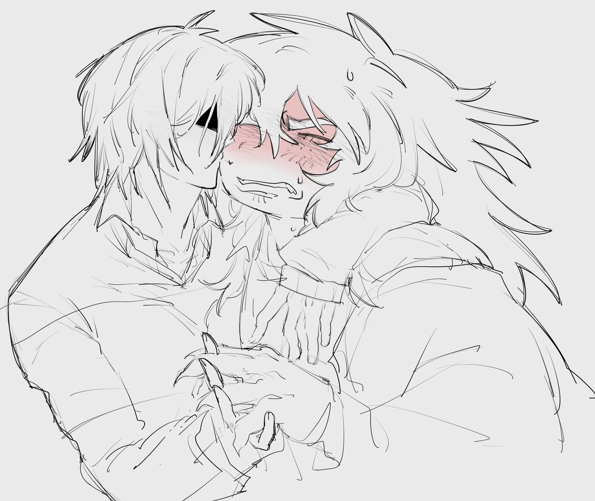 Brickfault's tweet photo. #Krusie quick doodle
#Deltarune
(Susie is not uncomfortable, she is just embarrassed >_< and kinda into it too,,) https://t.co/eEYuhAC9YR