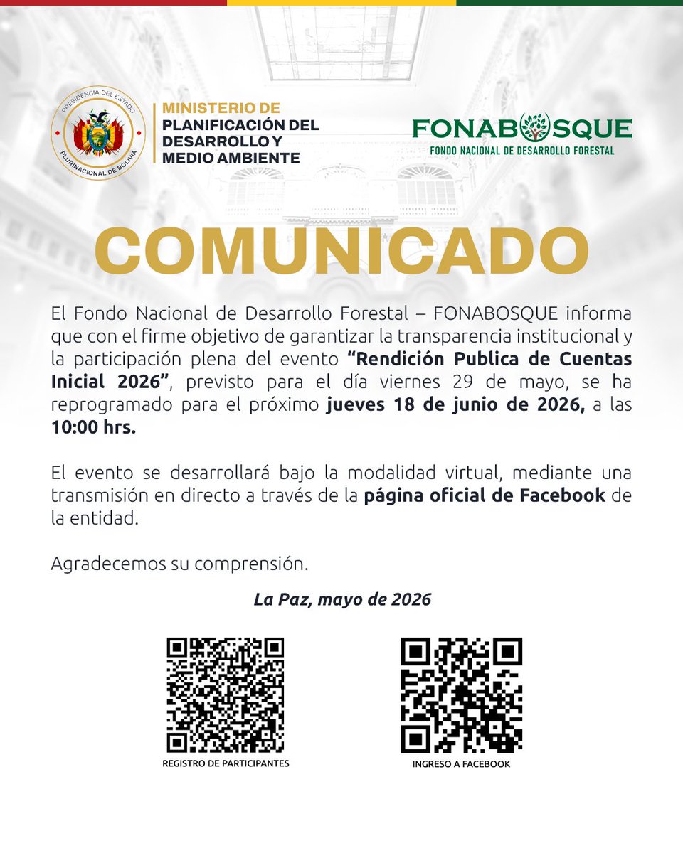 fonabosque's tweet photo. #Comunicado #Fonabosque https://t.co/NtPRyTVq2N