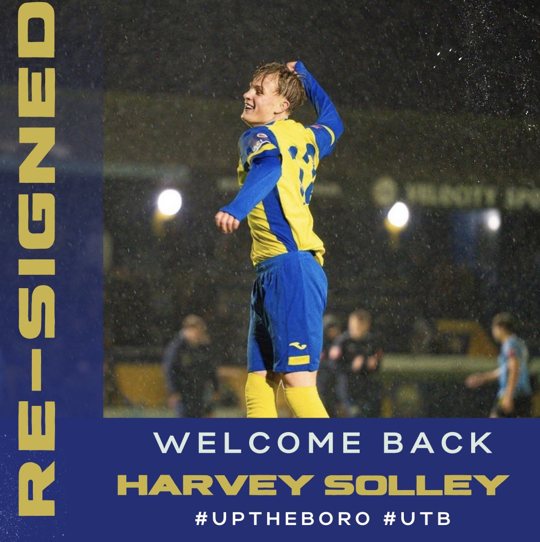 GosportBFC's tweet photo. Youngster Harvey Solley has been re-signed 🙌

Solley showed some great glimpses last season and when on the pitch, he added flair and energy to the team.

We look forward to seeing you back @HarveySolley1 

#UpTheBoro #UTB https://t.co/dGy8b57pPo