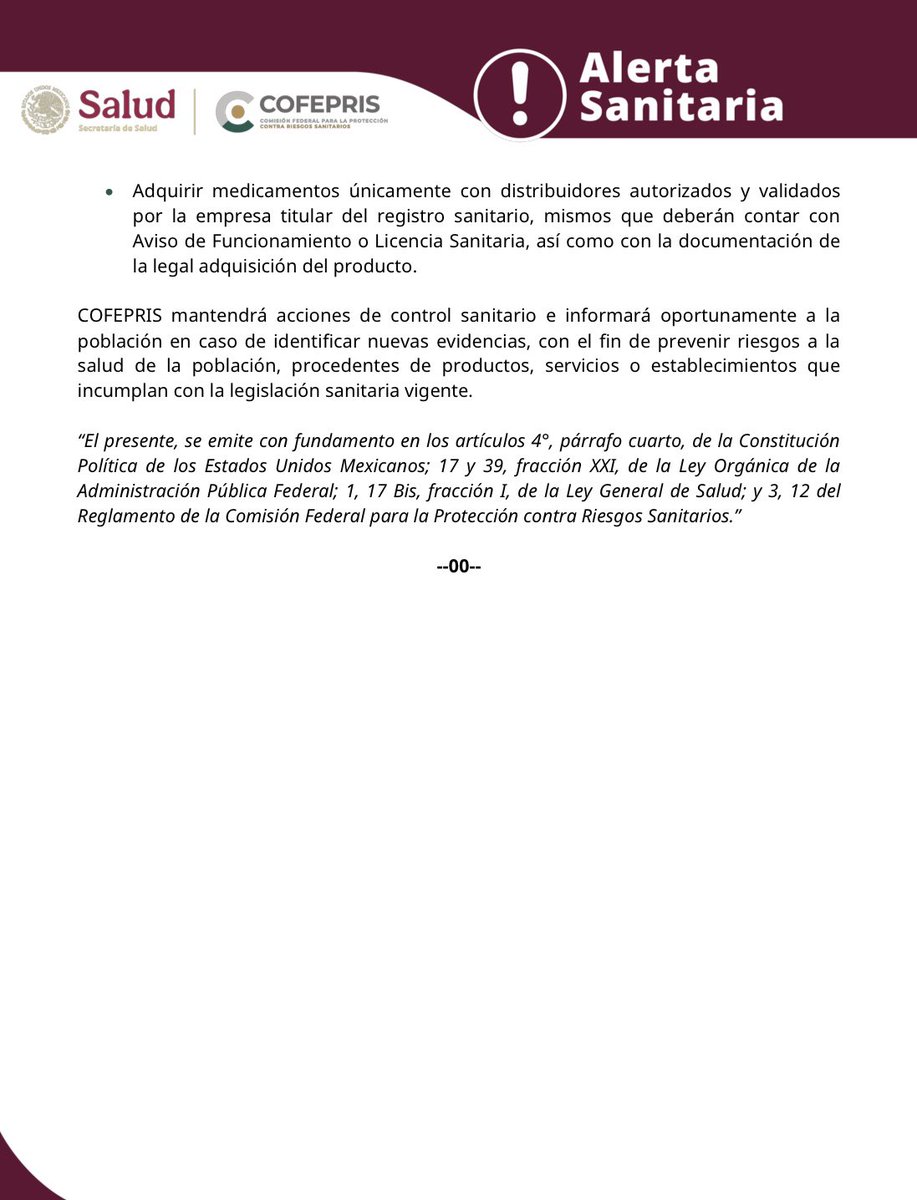 SSZ_Zac's tweet photo. 🚨 🚨 Alerta sanitaria: Falsificación del producto DARZALEX®️ 100 mg/5 mL (Daratumumab), solución.

#SaludZac #AñoDelProgreso https://t.co/T3XzJIir6H
