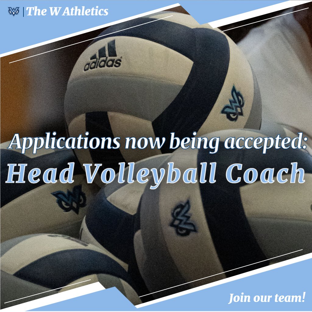TheWAthletics's tweet photo. The W Athletics is looking for its next successful leader as the Head Coach for Volleyball (women’s). Applications are now officially open and posted at: https://t.co/j4PvTlFh40

For information, please contact Director of Athletics Buddy Foster:
cefoster@muw.edu
(662) 329-6573 https://t.co/ZxRV4vdDKv
