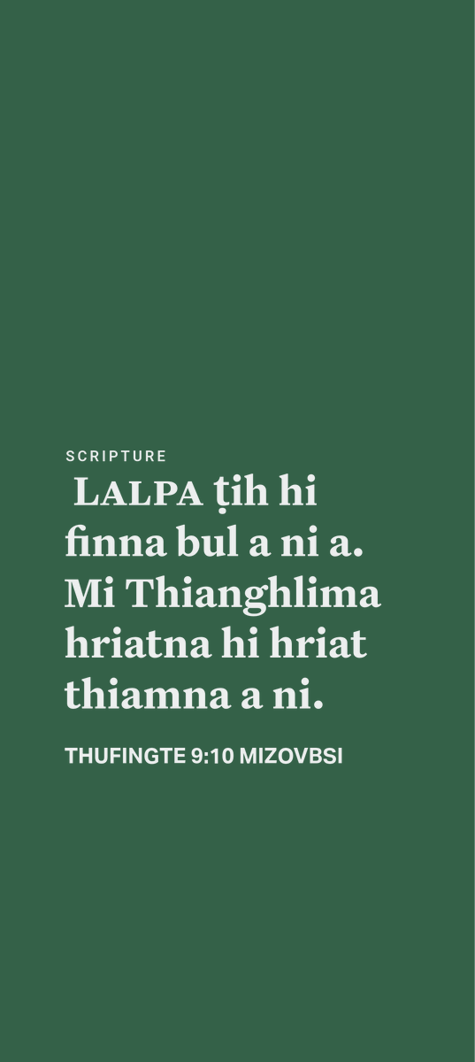 mizoscripture's tweet photo. THUFINGTE 9:10
Lalpa ṭih hi finna bul a ni a. Mi Thianghlima hriatna hi hriat thiamna a ni. https://t.co/tKSUx4ihi5