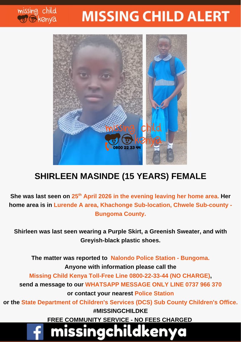 Missing Child Kenya Foundation tweet media