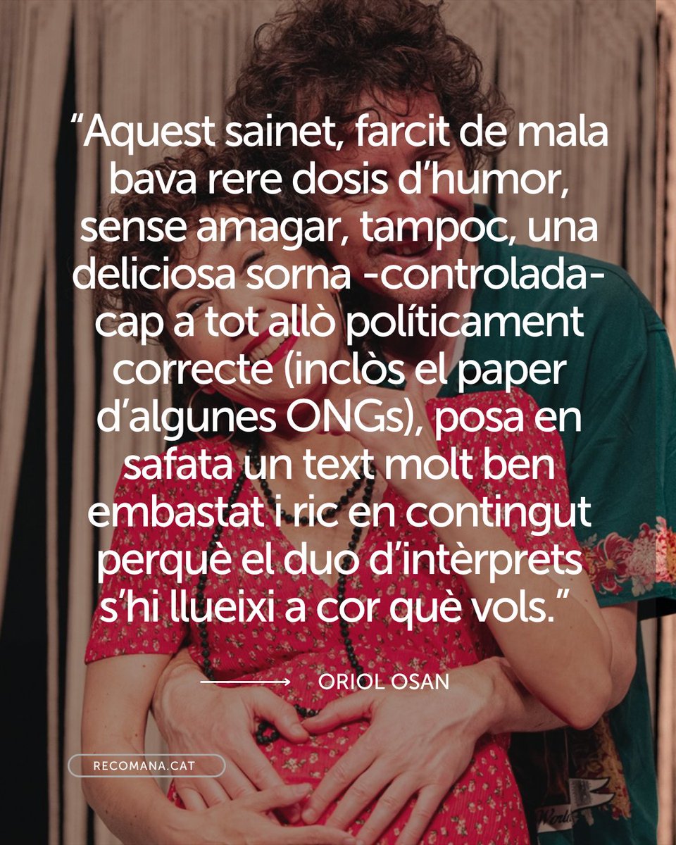 Recomana_'s tweet photo. ⏰ Aquest dissabte tanquem temporada de xerrades postfunció al Teatre de Lloret parlant de paternitats modernes amb Plaer Culpable.

Pots llegir les crítiques senceres al web. 🤓

T’hi esperem! 🙌🏼 https://t.co/itS6Ai1Xbt