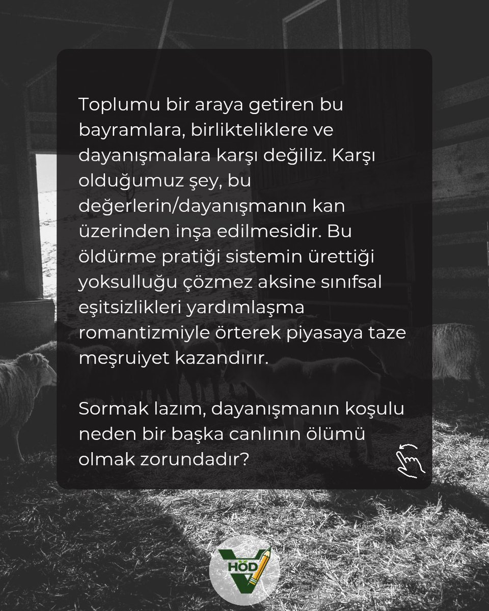 HODergisi's tweet photo. Bir başkasının yaşam hakkını gasp ederek adil bir dayanışma örülemez. Hayvan Özgürlüğü Dergisi olarak yakında çıkacak ilk sayımızda ve sonrasında her daim yaşamı ve isyanı savunacağız.

Zulmün geleneği olmaz. Biz kuşkusuz ipini koparıp kaçanların tarafındayız! https://t.co/MriIcMoj7w