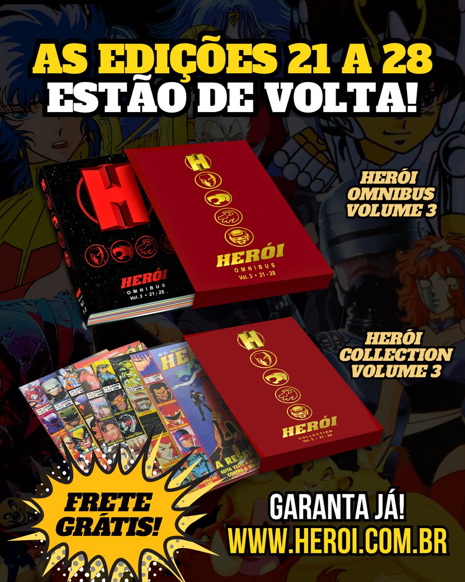 MossmannMatheus's tweet photo. RELANÇAMENTO DA REVISTA HERÓI CONTINUA NO CATARSE! Vol. 3 da Herói Collection e Omnibus com desconto de R$ 55,00 para os 100 primeiros compradores ! Corre lá: https://t.co/FChbBTvLsd https://t.co/plGNpQfuGM