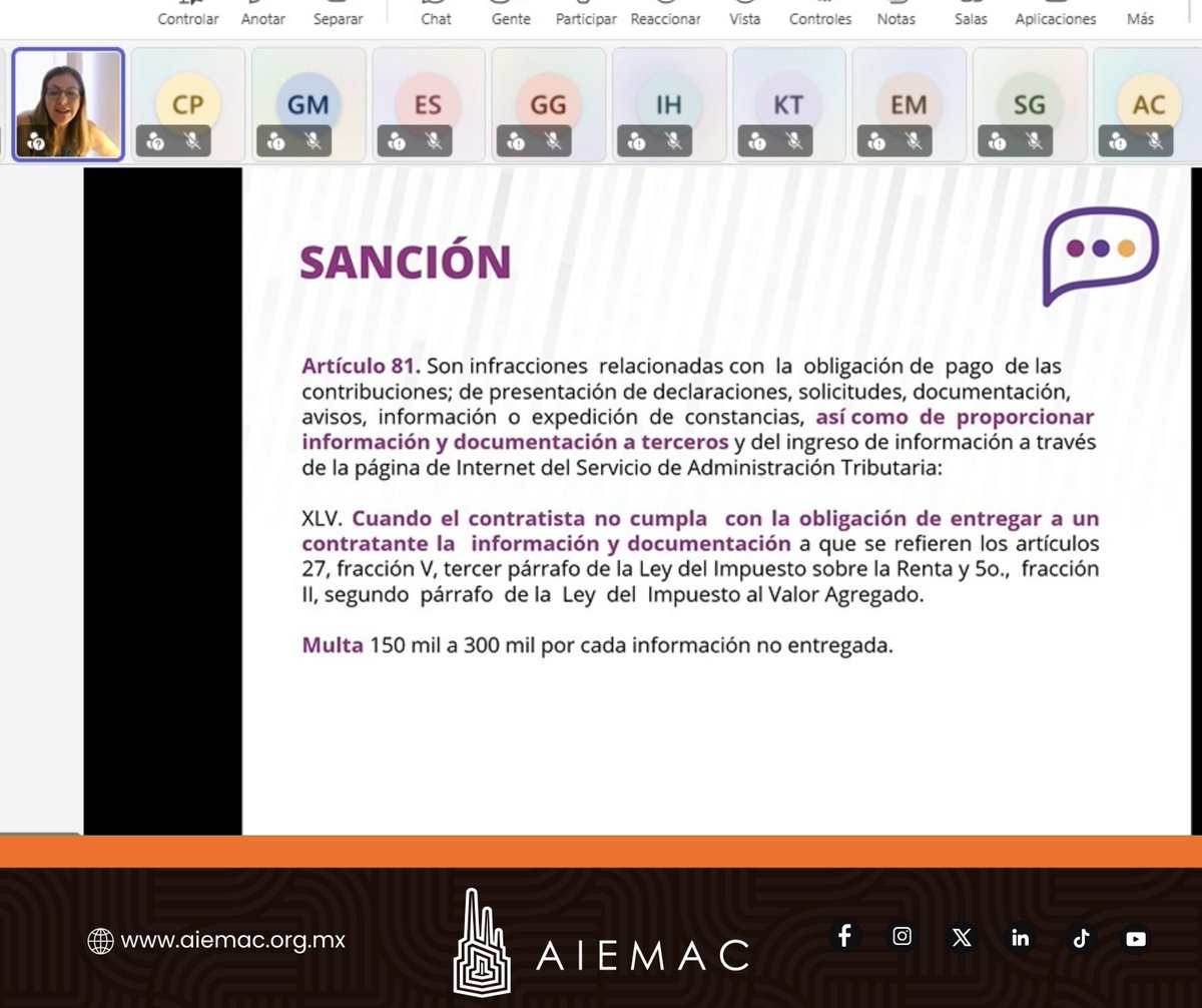 aiemac's tweet photo. #Entérate | Agradecemos a los colaboradores de nuestras empresas socias por su participación en la sesión del Comité Fiscal.

De igual manera, agradecemos a la Lic. América Bárcenas por compartir su experiencia y valiosas perspectivas sobre el tema “REPSE”.

#AIEMAC #Industria https://t.co/bo4jC4SWPw