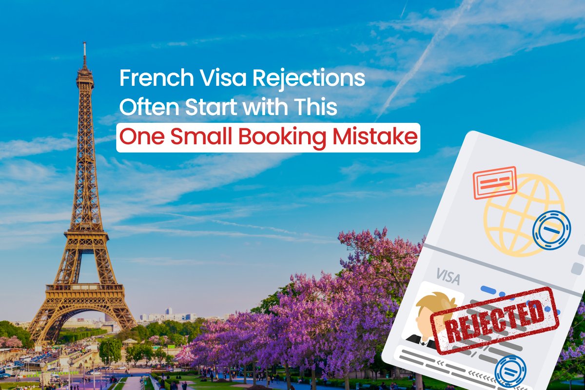 SchengenI's tweet photo. French Visa Rejections Often Start with This One Small Booking Mistake
More Info at: www. schengenvisaitinerary .com/blog 
.
.
.
.
#SchengenVisa #VisaRejection #FranceVisa #EuropeTravel #VisaTips #TravelMistakes #SchengenVisaTips #VisaRefusal #TravelSafety https://t.co/JQaU3V0HL8