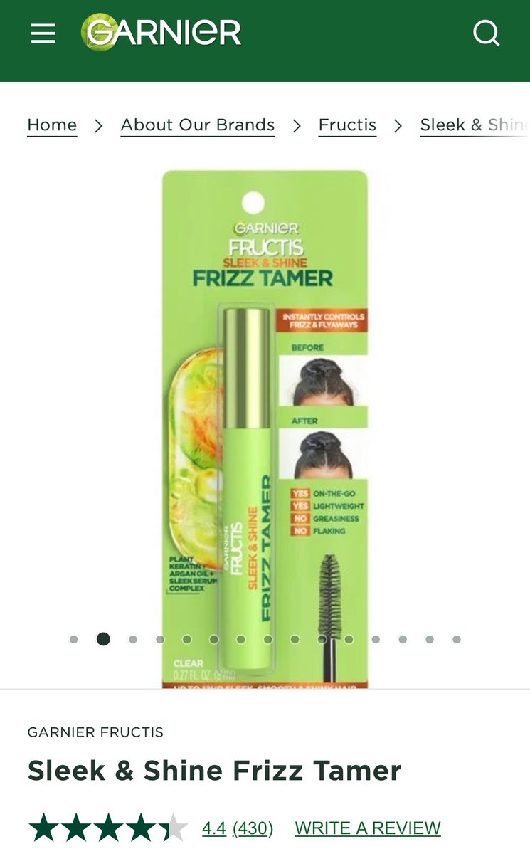 aiaoi19's tweet photo. 🇺🇸の産後抜け毛によるアホ毛に困ってる方へ
私的にこれよかったです！
GARNIER FRUCTIS Sleek &amp; Shine Frizz Tamer https://t.co/EgguEerWqE