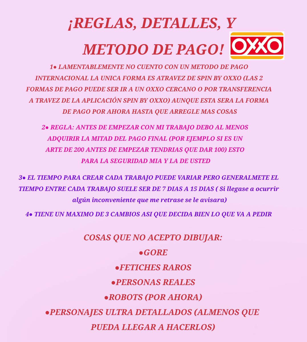 CripperMegaD's tweet photo. COMISSIONES ABIERTAS!!

Eh abierto comisiones aquí pueden ver las tablas y los precios de cada cosa, algunas de mis ilustraciones de demás, solo puedo vender en la región de México a través de pago por oxxo o spin by oxxo, hago comisiones para poder ayudar en los gastos de  casa https://t.co/0e3ZacAbim