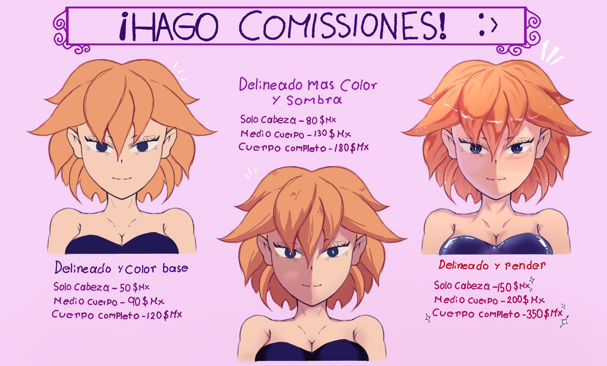 CripperMegaD's tweet photo. COMISSIONES ABIERTAS!!

Eh abierto comisiones aquí pueden ver las tablas y los precios de cada cosa, algunas de mis ilustraciones de demás, solo puedo vender en la región de México a través de pago por oxxo o spin by oxxo, hago comisiones para poder ayudar en los gastos de  casa https://t.co/0e3ZacAbim