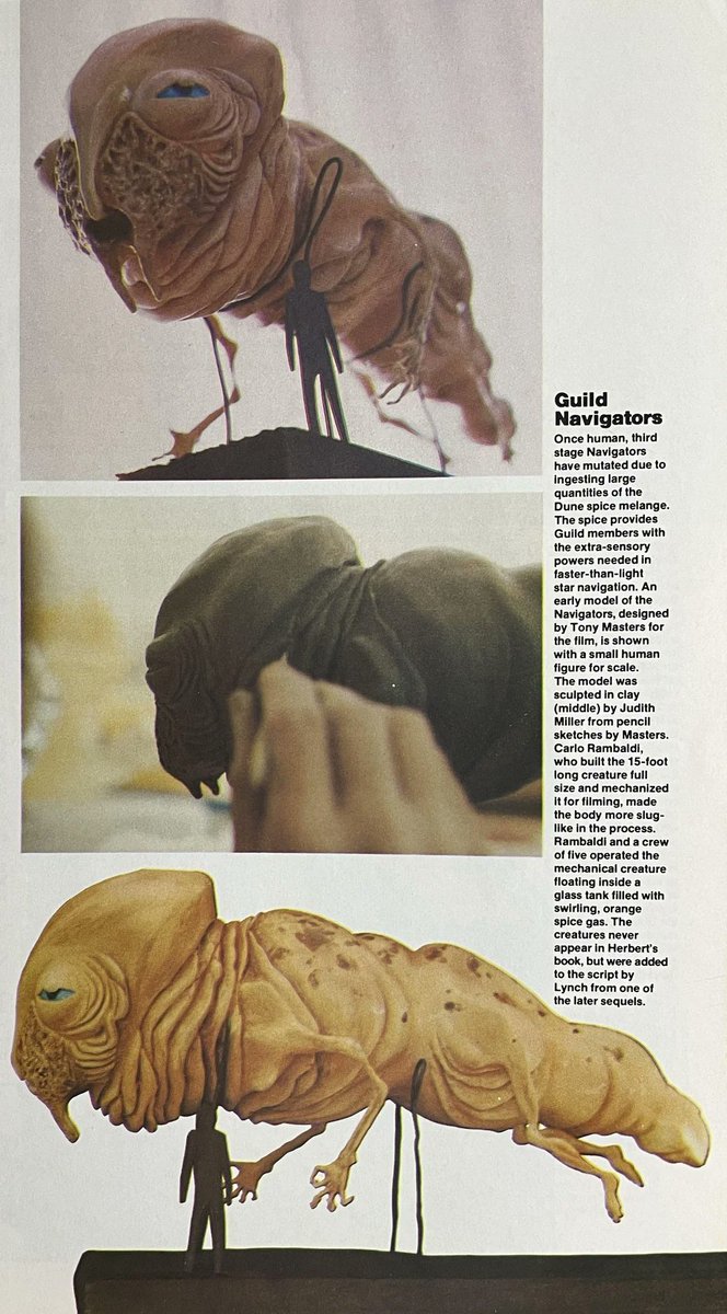 SciFiArchives's tweet photo. Spacing Guild Navigator concept art and modeling for David Lynch's Dune (Cinefantastique, Vol. 14, No. 4-5, September 1984) https://t.co/duZ9rvl1Do