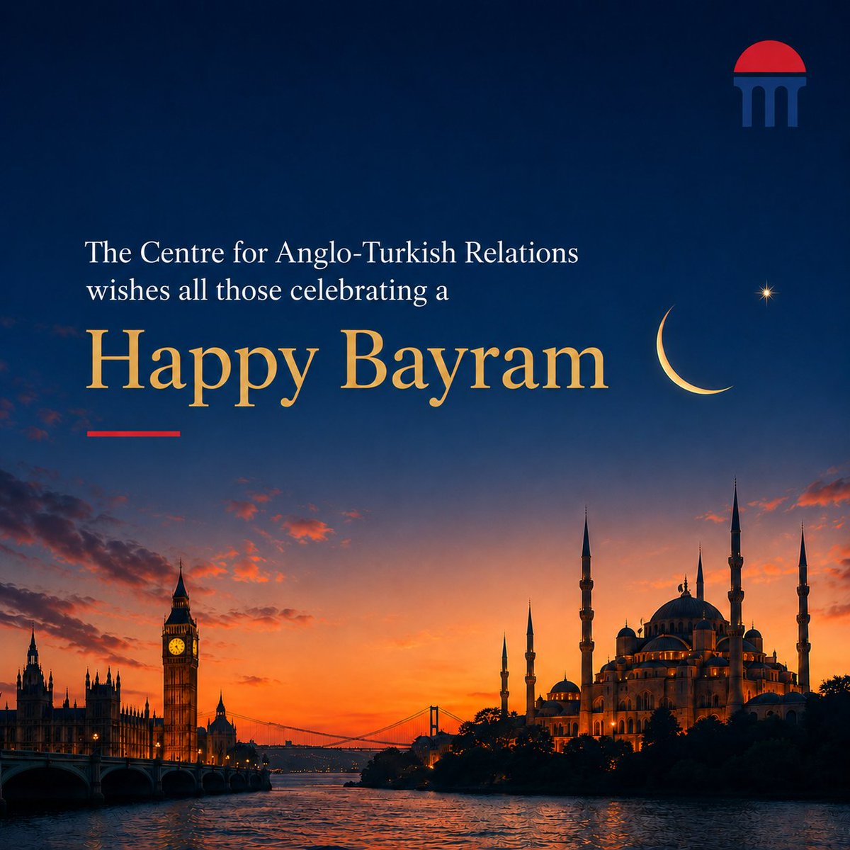 catr_uk's tweet photo. The Centre for Anglo-Turkish Relations wishes a joyful and peaceful Bayram to all those celebrating across the United Kingdom, Türkiye and around the world.

#Bayram #Eid #Türkiye #Turkey #UK #CATR https://t.co/cs7YmzKfic