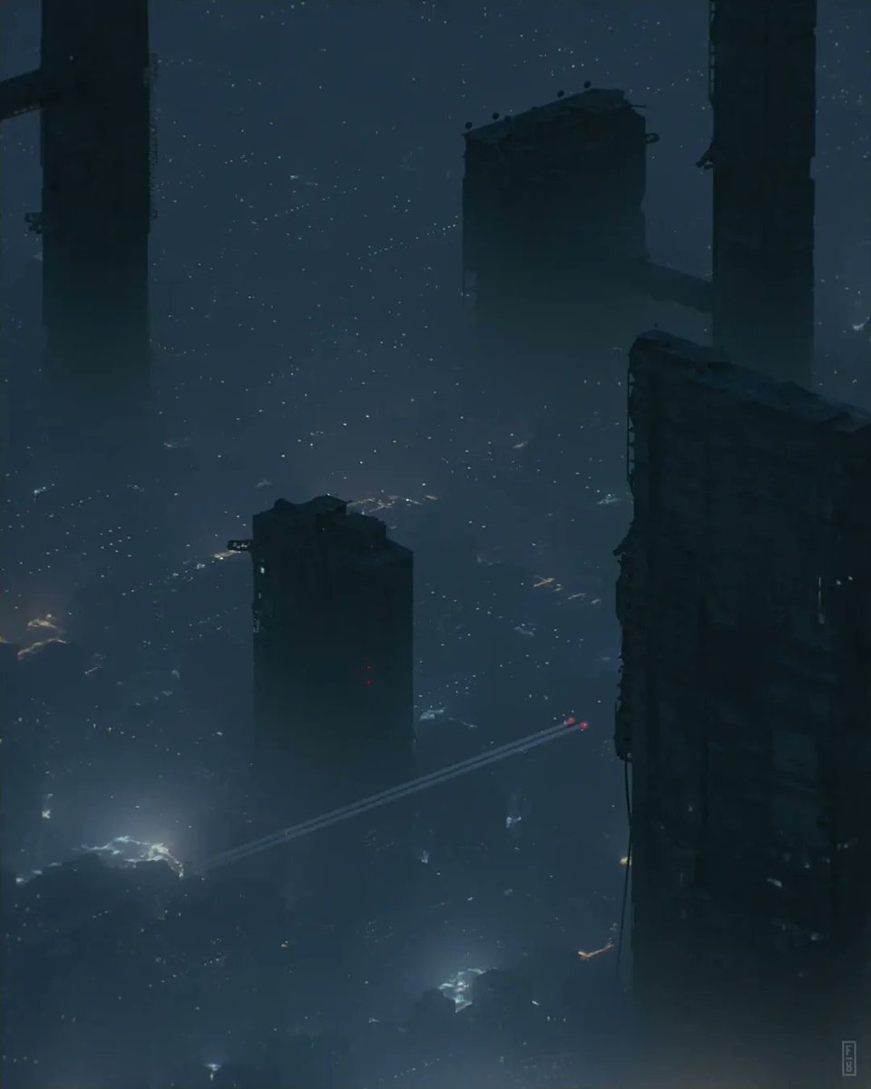 SciFiArchives's tweet photo. The Dark City, by François Leroy https://t.co/ZHSSQjIiDq
