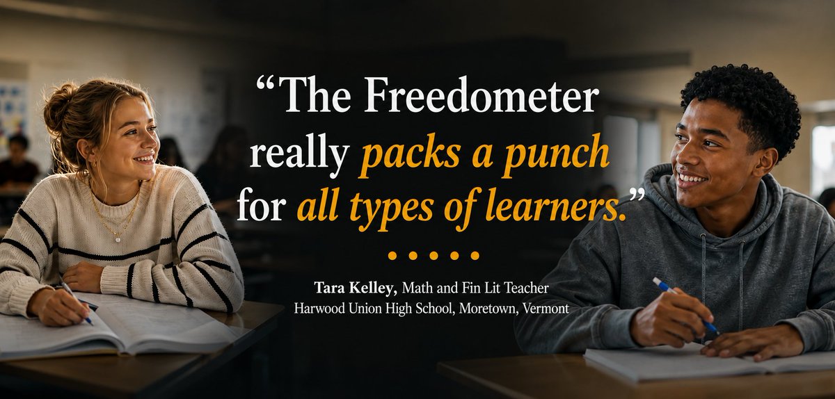 foolfoundation's tweet photo. Students memorize formulas. 📊

But most never learn how investing works.

The Freedometer is coming to classrooms this fall.

It teaches investing through interactive, real-world decisions and is built for different types of learners.

Sneak peek is live:
https://t.co/fq72n6xIp3 https://t.co/BlfLfCMlxG