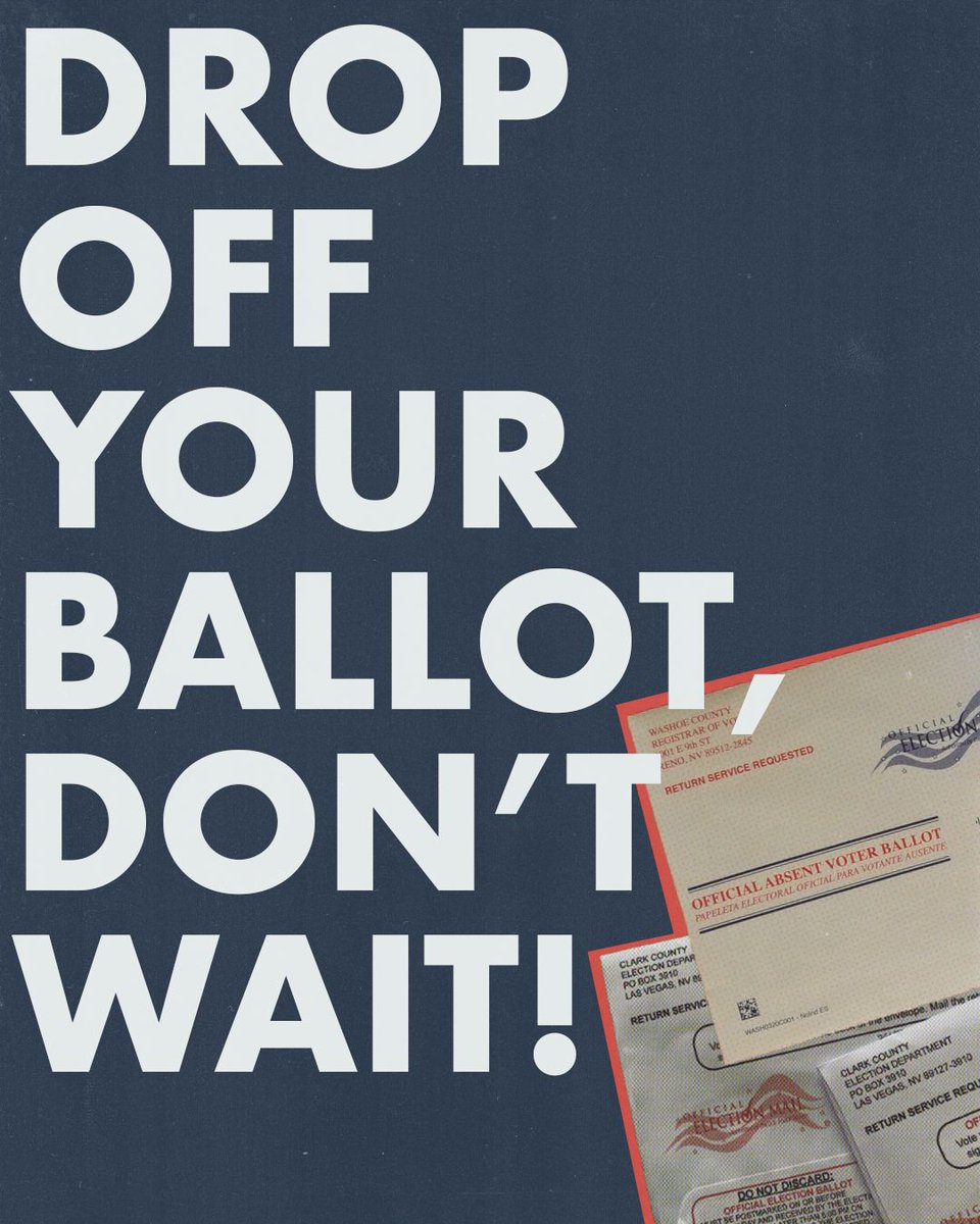 ProgressForNV's tweet photo. Early voting will be over before we know it! Make sure you fill out your ballot and drop it off at any ballot drop box! Your last day to make your voice heard in this election is June 9th! #MakeYourVoiceHeard https://t.co/r5wJOCuseN