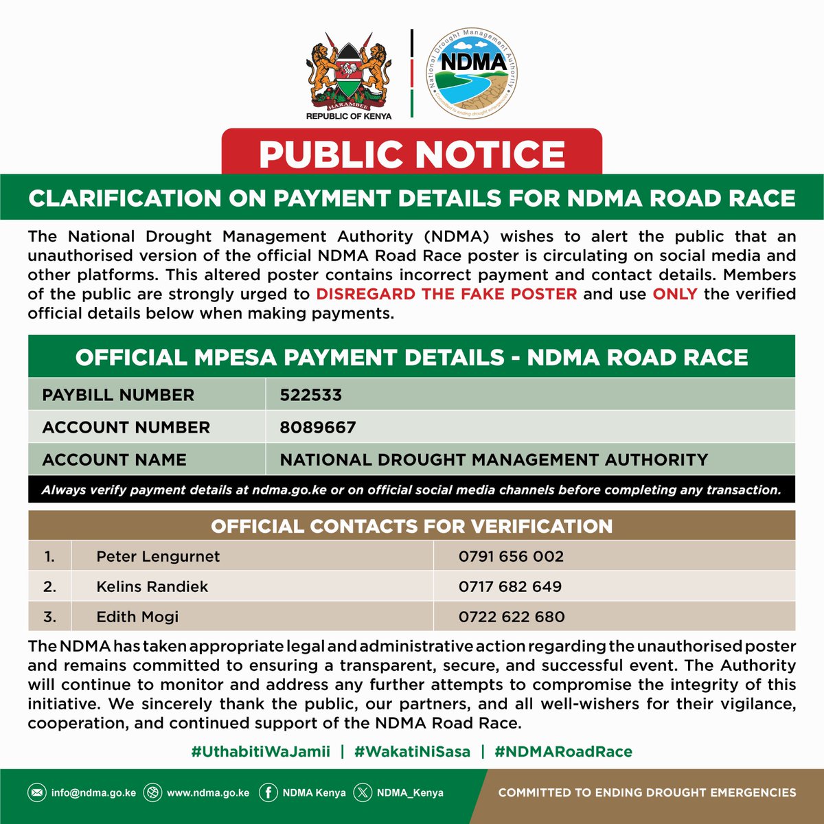 NDMA_Kenya's tweet photo. PUBLIC NOTICE https://t.co/9BdZKk7wE7