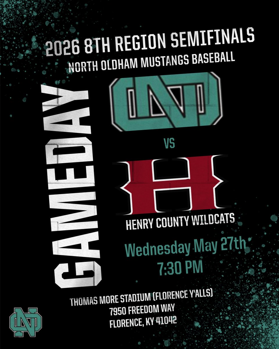 NOHSbsb's tweet photo. 8th Region Baseball games tonight are on as scheduled! The Mustangs will play Henry County at 7:30pm at Thomas More Stadium in Florence, KY. Here is a link to get your tickets:
https://t.co/Tyj3BZME3X https://t.co/Ua4miMz1Aw