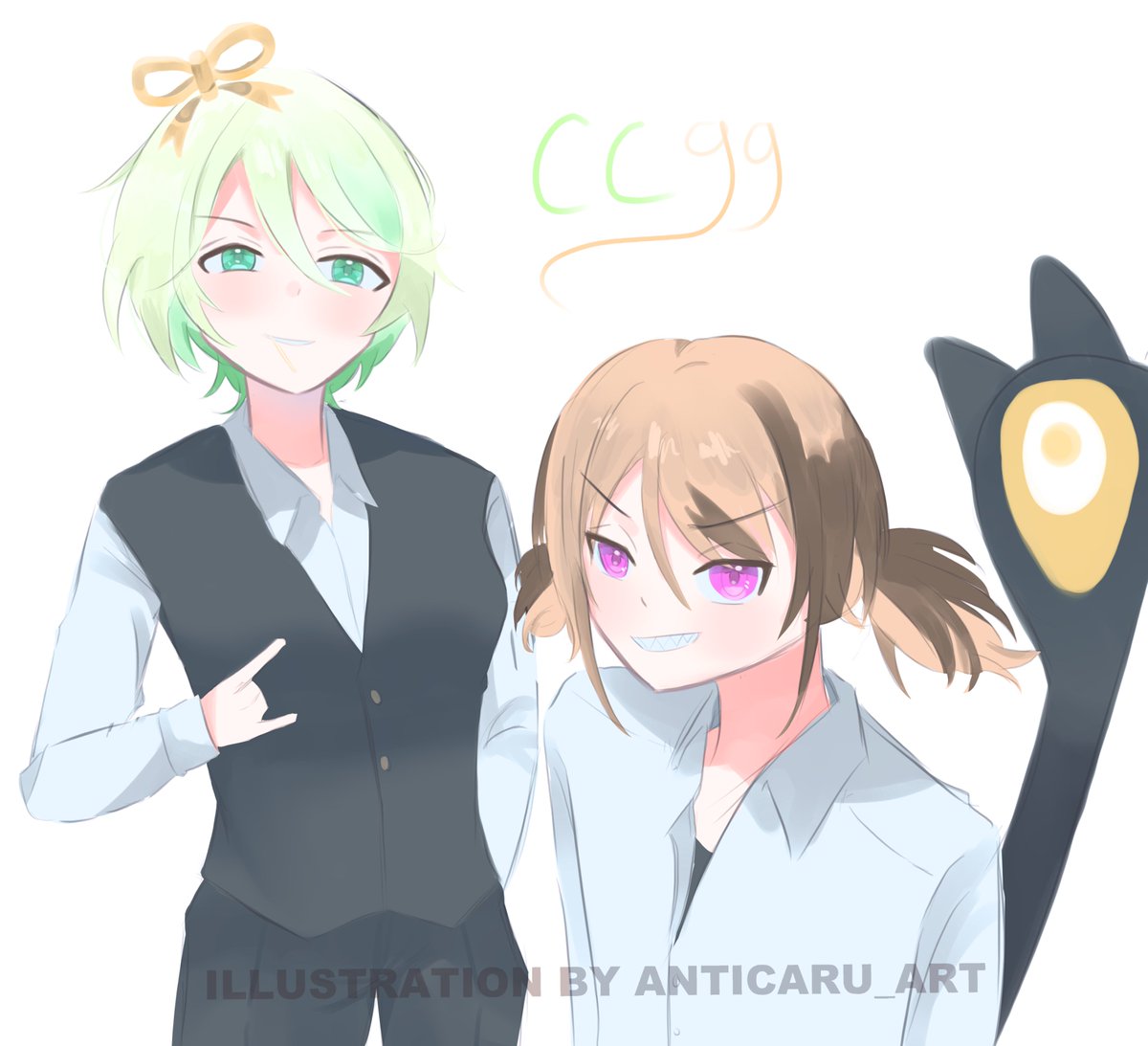 Aanticaru's tweet photo. CCGG🧡💚
 #rkggk #Immergination #artmootsㅤㅤㅤㅤ https://t.co/C6hbupAKcF
