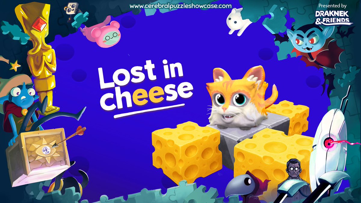I_Create_Pixels's tweet photo. 📣 Tomorrow Lost in Cheese will attend The Cerebral Puzzle Fest in steam. Lots of great puzzle games and
🧀 Lost in Cheese 🧀 will be joining this awesome event 🎉
@puzzleshowcase.bsky.social 
#indiegame #indiedev #sokoban https://t.co/EF5OQLxtut