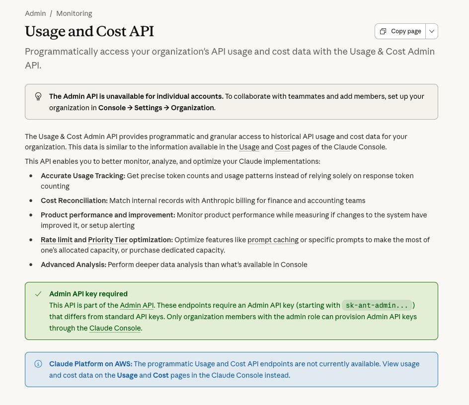 QuinnyPig's tweet photo. If a vendor asked you for your AWS root credentials to analyze your AWS bill, you would correctly lose your mind.

But the sole way to get Anthropic spend data is via their admin equivalent. So if a vendor can analyze your spend, they can destroy your account.

This is insane. https://t.co/JDijeckwY2