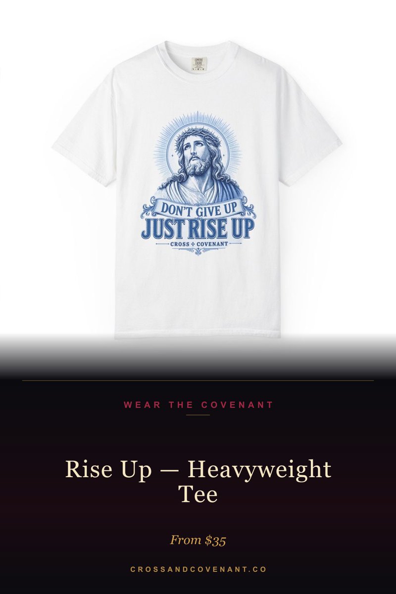 crossandcov's tweet photo. Don't give up. Just rise up. The grave didn't hold Him. It doesn't hold you. He left the door open.

"Arise, shine, for your light has come." Isaiah 60:1

https://t.co/EyrkitNLKO

#ChristianStreetwear #JesusShirts https://t.co/Bt5pvwnBrU