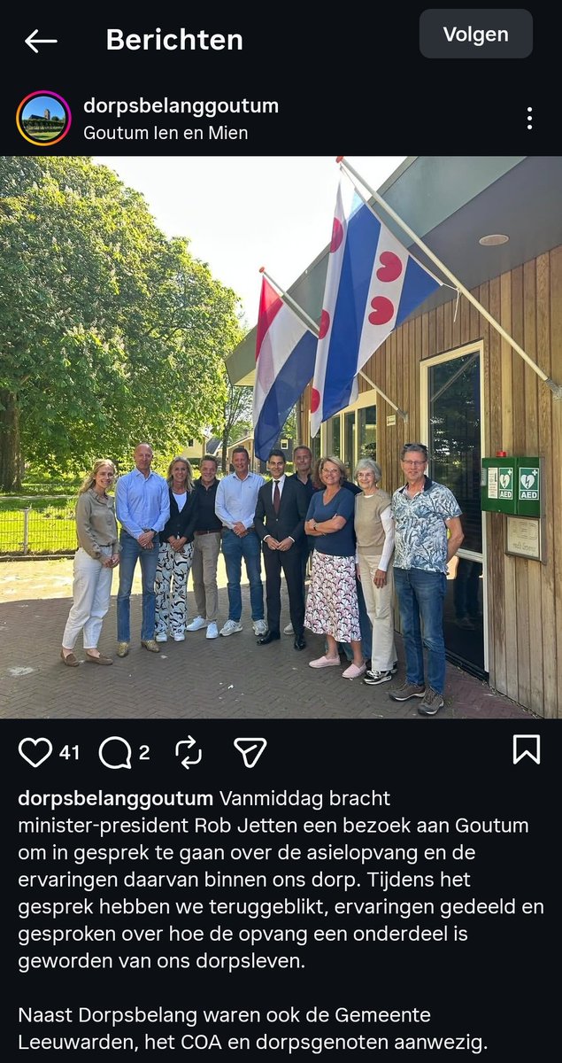 JeroenBeek2's tweet photo. @MinPres Mooi man, claimen dat je met omwonenden spreekt terwijl de voltallige delegatie afkomstig is van dorpsbelang Goutum en het coa https://t.co/xHI6FQC7Yb
