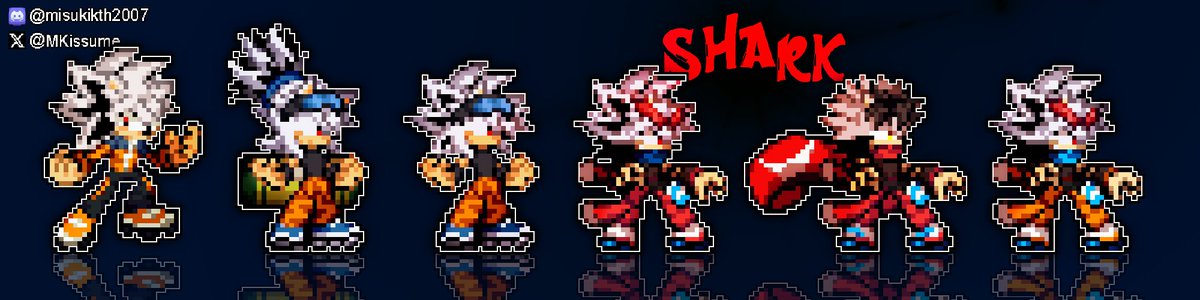 MKissume's tweet photo. Shark All Versions || Commission for @SonicDuet 

#sonicoc #sonicthehedgehog #pixelart #commission https://t.co/eiiWucGlmi