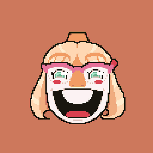 CheesyCharles1's tweet photo. I made the one on the left originally, then I quickly did the one on the right in the middle of the night and I think it came out better 😭. Let me know what you think, left is Naomi from snoot game, right is Emily from devlog. #pixelart #snootgame https://t.co/0xFItwPXWk