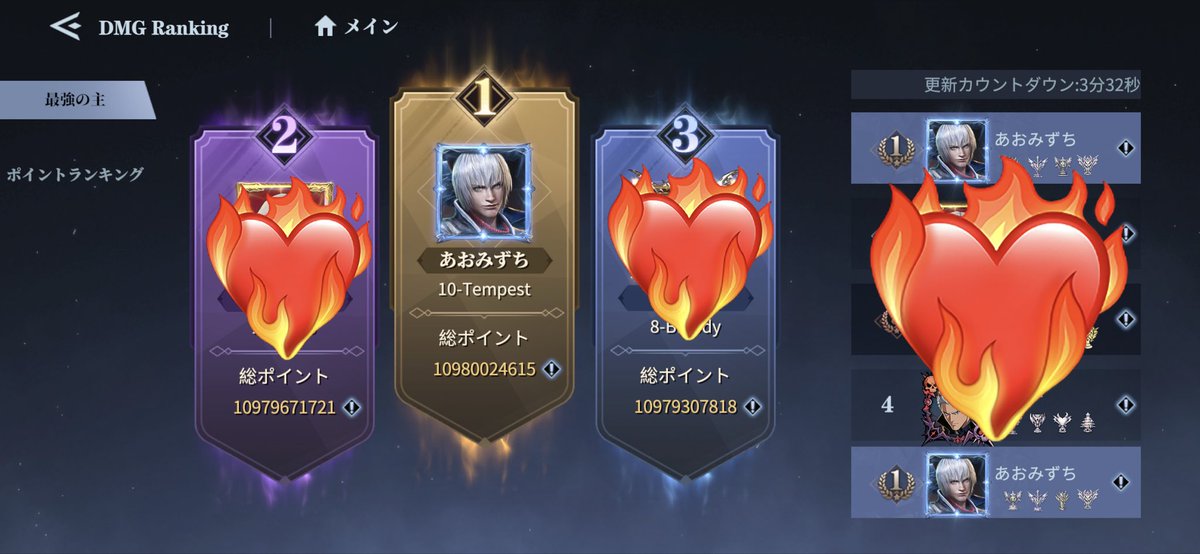 Azure_Stone410's tweet photo. 去年から願い続けてようやく実装された全サーバーランキング、ぶっちぎりのスコアで1位に輝きました💪多くの好敵手に感謝を✨
#DevilMayCryPeakofCombat https://t.co/uNc4tNyIMk
