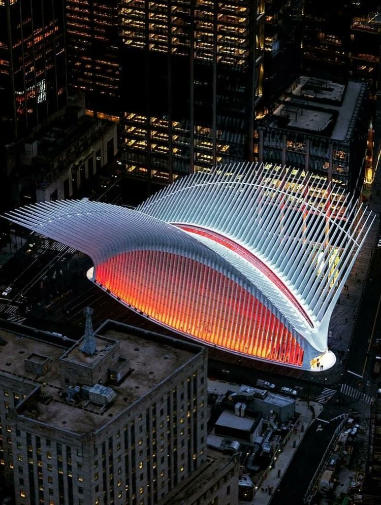 SciFiArchives's tweet photo. World Trade Center Transportation Hub (2016) by Santiago Calatrava https://t.co/vDLCgCYLJ8