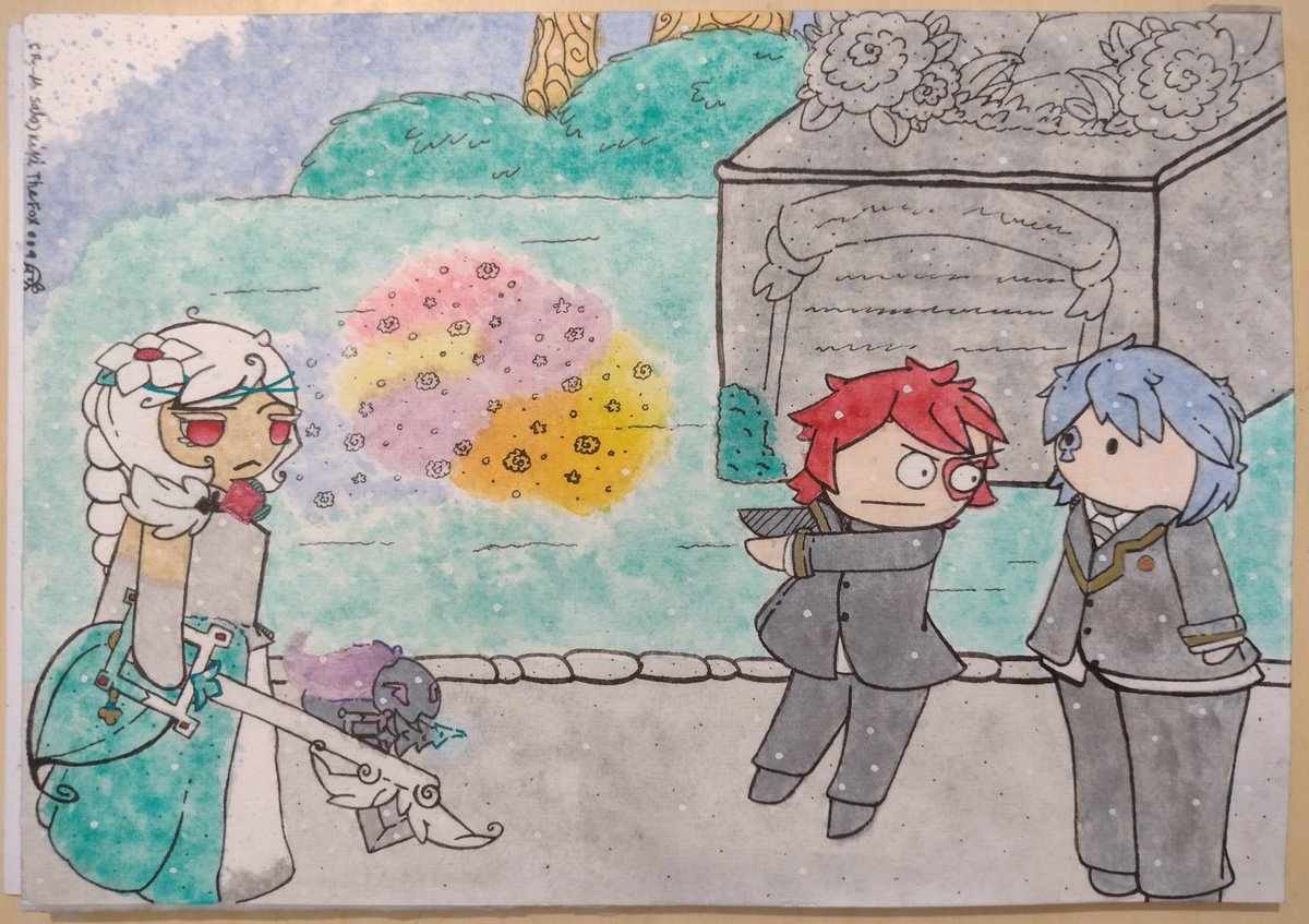 KFox001's tweet photo. (Fanart-> Cooki Run Kingdom and Twisted wonderland) White Lily and Silent Salt: Across The Multiverse->( in Twisted wonderland) https://t.co/rckh5kunys