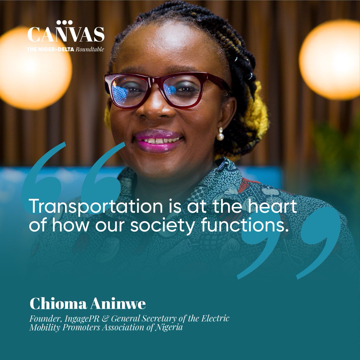 ndcanvaspodcast's tweet photo. Quotes from @Chiomaxzibit (guest)

Watch the full Episode #104: Electric Mobility - The Future of Transportation in Nigeria with our anchor @Dee_shark  on our youtube channel 👇
https://t.co/81ArWLeju4

Brought to you by @renaissance_afr

@nnpclimited, @totalenergies, @eni https://t.co/jMwioET0jD