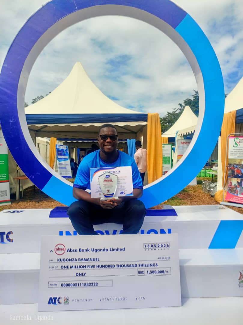 kyambogou's tweet photo. Our students won Silver and Bronze at ATC Exhibition 2026 organized by @min_waterUg.  Ewer Xavier and Kugonza Emmauel, both students of Mechanical Engineering, secured 2nd and 3rd position awards. Their stand-out innovations showcased a Semi-Automated Chainlink Fence making machine and Automated Wheelchair for Disabled Persons. Congratulations 🎊