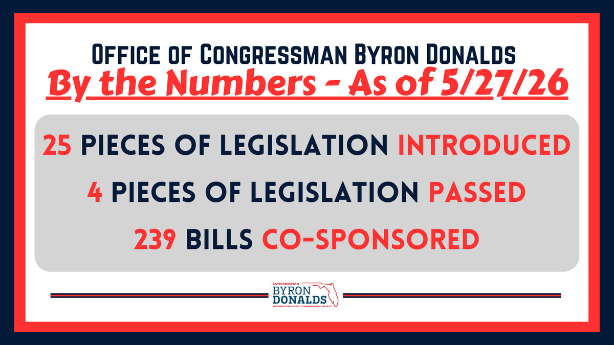RepDonaldsPress's tweet photo. In 2024, the State of Florida was stripped of its authority over Section 404 Clean Water Act wetland permits by the U.S. District Court for the District of Columbia.

Since then, there have been unnecessary bureaucratic delays for critical projects that protect our wetlands, support Everglades restoration, and sustain the Sunshine State’s ocean economy.

The “Restore Florida Water Independence Act,” introduced alongside @RepBrianMast and @RepMoskowitz, seeks to put Florida back in charge and restore permitting authority to those best equipped to protect our state’s natural resources: Floridians.