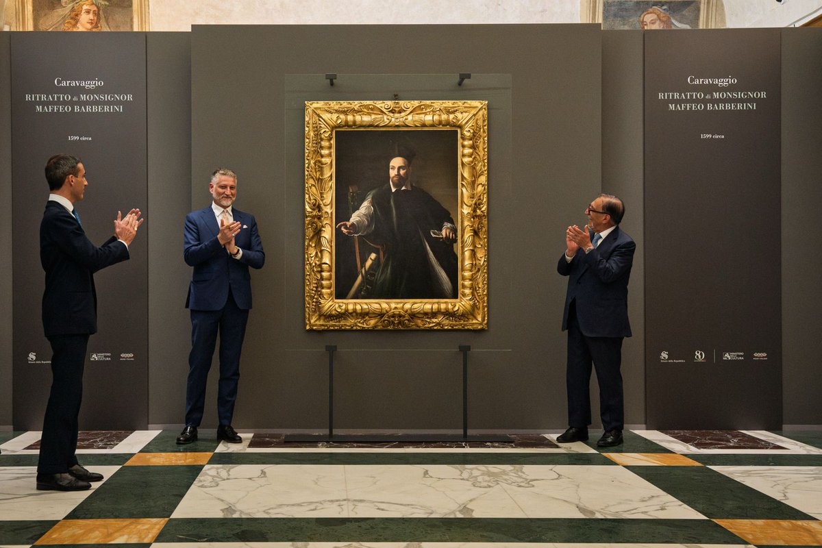AlessGiuli's tweet photo. Il “Ritratto di Monsignor Maffeo Barberini” di Caravaggio, esposto nella Sala Capitolare del Senato, rientra in una strategia di valorizzazione del patrimonio artistico e di crescita della comunità. Una scelta che vede l’arte come investimento per il futuro, per i nostri giovani. https://t.co/tFuLj5WIAr