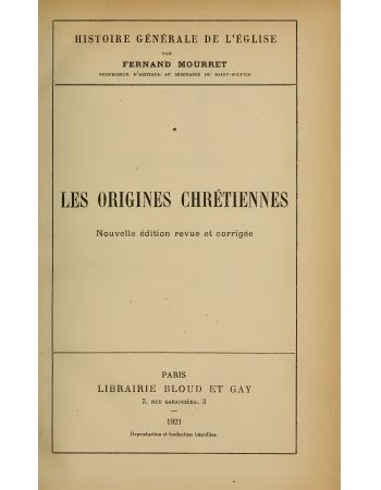 BibliCath's tweet photo. Père Fernand Mourret - Histoire générale de l'Eglise T1
#HistoireDeLEglise

Ce 1er tome décrit la fondation de l’Église par le Christ, son essor à travers le monde gréco-romain et les luttes qu’elle dut affronter durant les 3 premiers siècles.

https://t.co/ybcPsuQjXW https://t.co/Jsb560nF6S