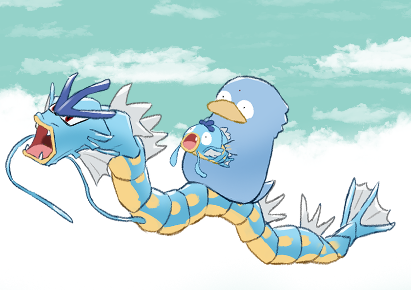 nuuuuu00_xxx's tweet photo. ゴルダックとギャラドス https://t.co/taOKlf61jN