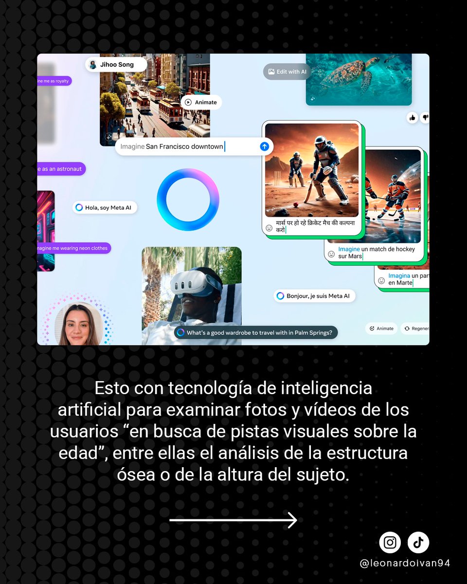 leonardoivan94's tweet photo. La matriz de Facebook e Instagram anuncia que comenzará a aplicar sistemas avanzados de IA para estimar la edad de quienes usan sus plataformas, empezando en la Unión Europea.
#tecnología #facebook #meta https://t.co/vBlzkxJ2Nh