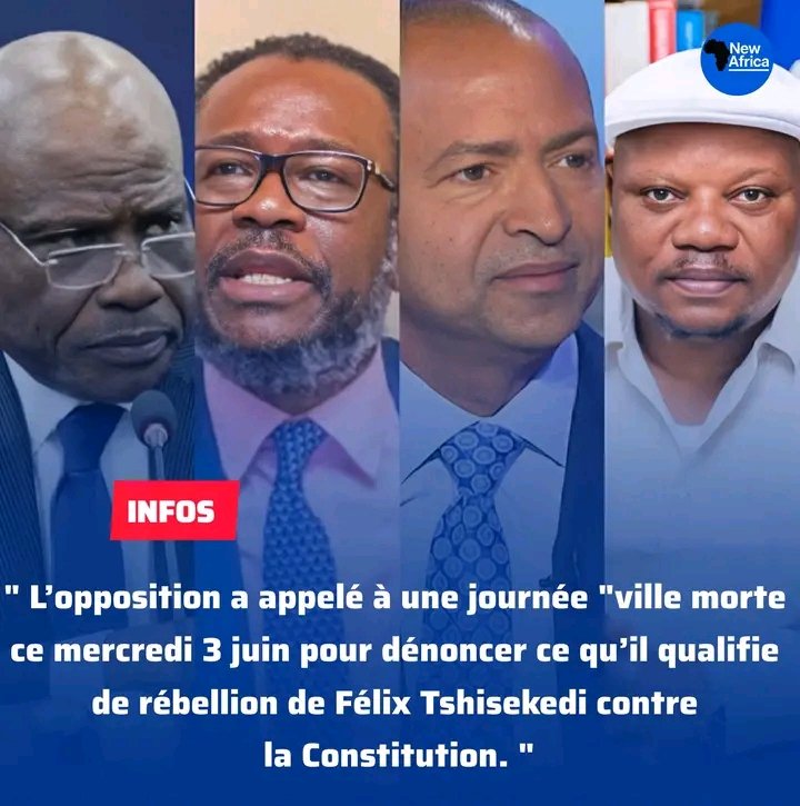 JustaceMakinda's tweet photo. #RDC: l’opposition réunie dans la coalition C64, a lancé une Journée ville morte partout à Kinshasa. Les leaders de l’Opposition accusent monsieur @fatshi13 de 《partager la gestion du pays avec Paul Kagame》. Elenge telema, to bundela mboka,
Batela mutuka pe moto nayo⛔️✊🏽 https://t.co/ndrxI8zf6k