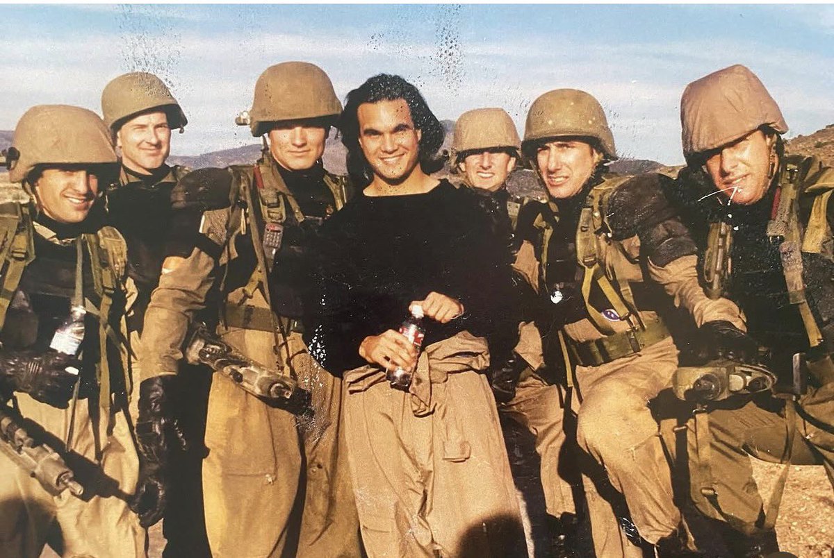 airjef's tweet photo. A little throw back to my first stunt coordinating job, also stunt double for Joel de la Fuente. This goes so far back, it was a Polaroid and I had hair 😅 https://t.co/OgdCDseuKg
