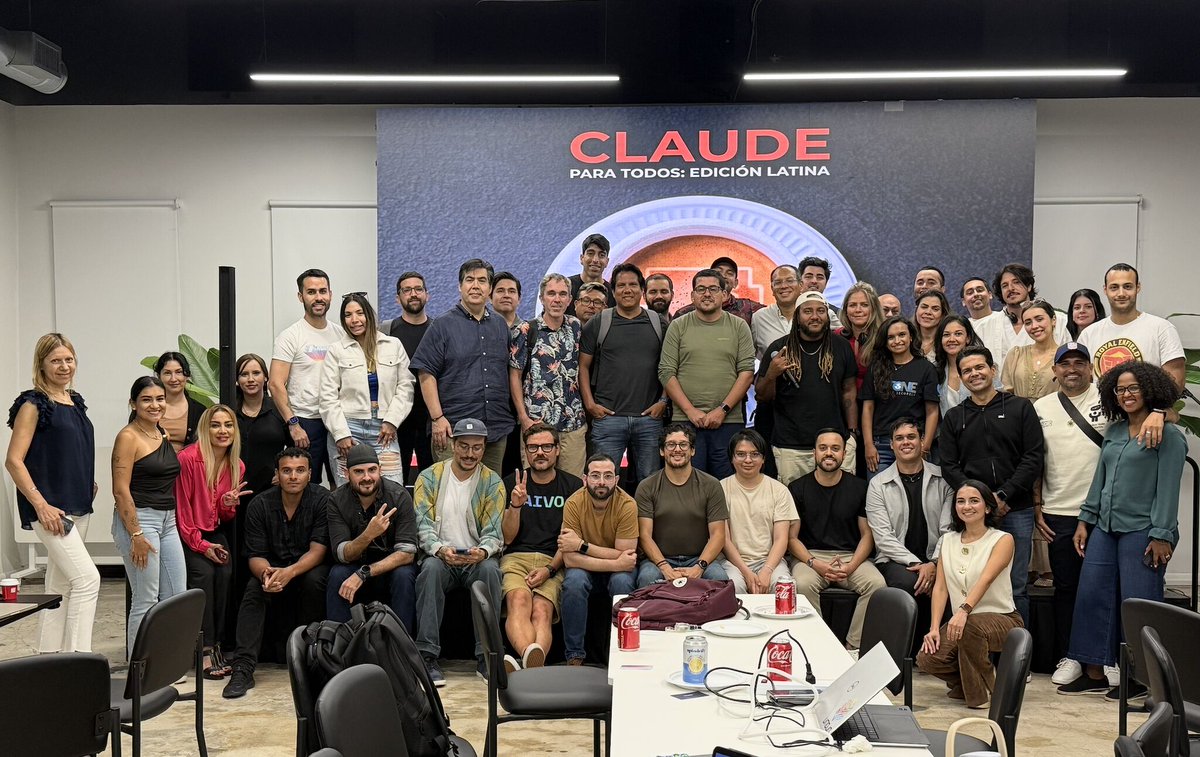 thelabmiami's tweet photo. The @claudeai  Miami community has become such a strong and consistent group of real, collaborative builders.

We were glad to host Claude Para Todos last night to help more builders get hands-on-keyboard experience with AI tools. 

Special shout out to the Claude Miami organizers Justin Elliott, Javier Cortavitarte, and @IsabellaMongalo for making this happen. 

Follow our event calendar to catch the next Claude event and more here: https://t.co/wpBtf4UzcF