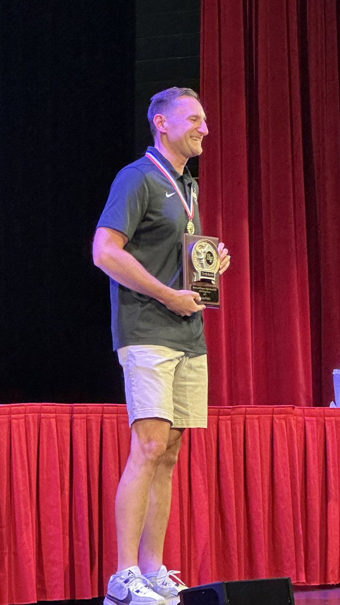 HFboysVolley's tweet photo. Congrats to Coach Noble for winning the HF Torch Award as the MVP staff member for 2026. @HFHSAthletics @HFHS59 https://t.co/mtvHhDdKIT