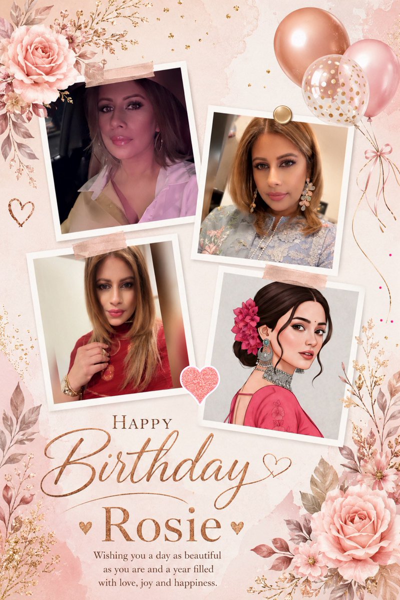 Dil_Umar1's tweet photo. HAPPY BIRTHDAY ROSIE 🎂🩷

@ShiningStarNZ 🩷

Happy Birthday to the most beautiful person inside and out. You deserve the world today and always. 💖 https://t.co/Btwx1ytPR0