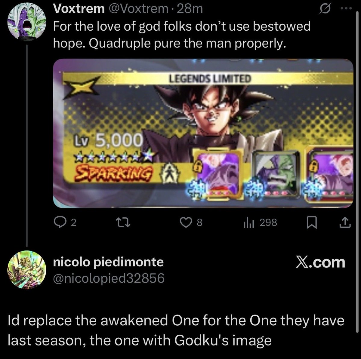 Voxtrem's tweet photo. @Nokuta_Matata @DBZoom_YT They’re just proving you right I swear 😭 https://t.co/jiQOwHSMte