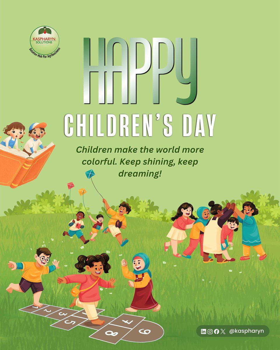 kaspharyn's tweet photo. Dear Children, we celebrate your right to dream beyond limit and we eargerly anticipate your readiness to participate in the profession of hope (which is Agriculture) even from your house backyard. 

Happy Children's Day 2026!!!

#childrenday2026 https://t.co/63wYIWICRt