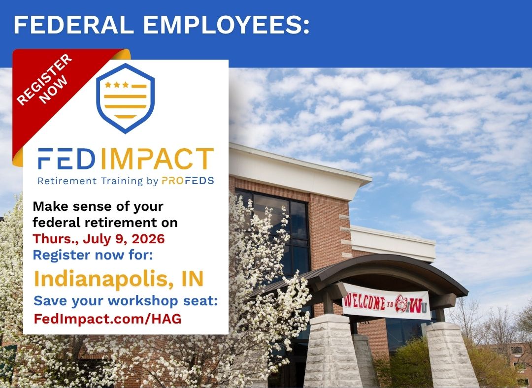 FedImpact's tweet photo. Indianapolis-area federal employees: When it comes to retirement, “I think I’m ready” and “I know I’m ready” are two very different things.

If you’re unsure how your pension, TSP, healthcare, and other benefits fit into your retirement picture, you’re not alone.

Join us on Thursday, July 9th for a FREE, in-person FedImpact Retirement Workshop in Indianapolis, IN, designed specifically to help federal employees better understand their benefits and make smarter retirement decisions.

In this session, you’ll learn how to:
• Understand your FERS or CSRS pension and retirement eligibility
• See how TSP, FEHB, FEGLI, and other benefits work together
• Identify gaps, risks, and opportunities in your retirement strategy
• Make more informed, confident decisions about your future

Whether retirement is fast approaching or still years away, this workshop can help you move forward with greater clarity and confidence.

Seats are limited—reserve your spot today: https://t.co/esuA88jZNv 

#FederalEmployees #FedImpact #IndianapolisIN #FederalRetirement #RetirementTraining