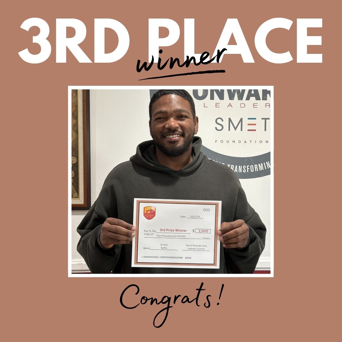 srdlcs's tweet photo. 🎉🏆 RAFFLE WINNERS ANNOUNCEMENT! 🏆🎉

Thank you to everyone who participated in our school raffle by buying and selling tickets 🎟️✨

Winners took home...
🥇 1st Place — $5,000
🥈 2nd Place — $3,000
🥉 3rd Place — $2,000

Congrats to the three lucky winners! 🥳 https://t.co/zB4h7cXjCn