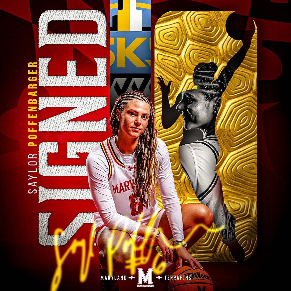TerpsWBB's tweet photo. Saylor Poffenbarger has signed with the @chicagosky! 

#ProTerps x #faMily 🐢 https://t.co/sFJbZ9j51z