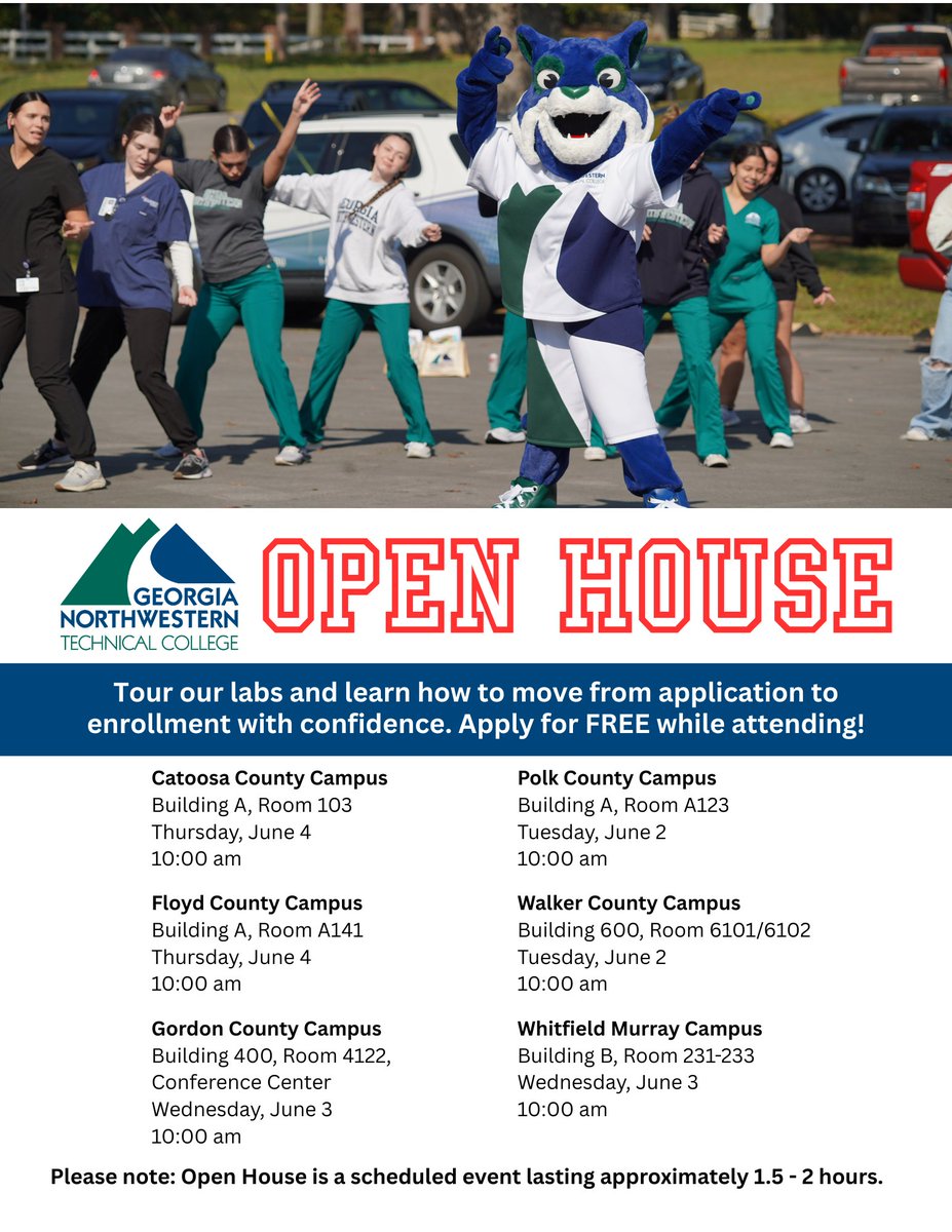 GeorgiaNTC's tweet photo. Join us for Open House next week! Participants will have the opportunity to apply for FREE during the event. Open House is a scheduled event lasting approximately 1.5-2 hours. https://t.co/jRZzEDGIqE